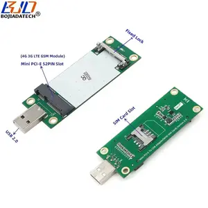 Mini PCI-E MPCIe 52Pin إلى USB 2.0 محول بطاقة محول لاسلكي فتحة SIM VER 2.0 لمودم GSM GPRS GPS 3G 4G LTE وحدة LTE