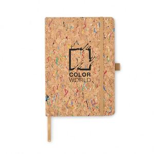 Eco-Friendly <b>A5</b> Journal Notebook Set Recycled Hardcover <b>Notepad</b> Leather Cork Ball Point Pen for Office Personal Planner Use - Product Image 3
