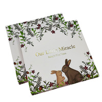Álbum de Fotos de Recuerdos del Crecimiento del Bebé, Cuaderno de Tapa Dura con Espiral, 50 Hojas, para Registrar el Crecimiento Infantil y Guardar Huellas