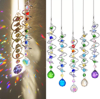 Attrape-soleil boule de cristal spirale Art Déco Rainbow Maker, écologique, pour intérieur/extérieur, à suspendre à la fenêtre, pour fêtes et Noël