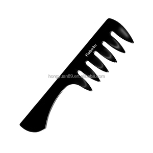 定制Logo男士造型梳子复古理发剪发梳塑料防静电宽齿油头梳子 - Product Image 1