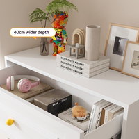 Commode de rangement moderne et minimaliste en fer, 4 tiroirs, écologique, durable, avec poignées colorées, autoportante pour salon