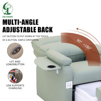 Fauteuil de pédicure de luxe JINCHENG, spa pour les pieds, dossier réglable, massage chauffant, système de jets sans tuyau à drainage automatique, couleurs personnalisées