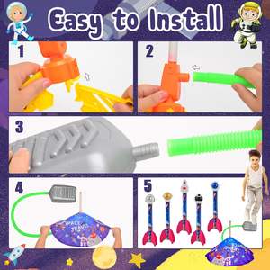 <span class=keywords><strong>Lanzadores</strong></span> de cohetes de espuma voladora espacial multicolor, 5 uds., <span class=keywords><strong>lanzadores</strong></span> de cohetes de aire de espuma para niños, divertidos juguetes al aire libre, juguetes de lanzamiento - Product Image 6