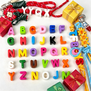 <span class=keywords><strong>Perles</strong></span> Alphabet en Acrylique AB Iridescent Luminescentes 20mm, Grand Trou 6mm, Lettres A-Z, pour DIY Stylos Perlés et Bracelets, Vente en Gros - Product Image 6