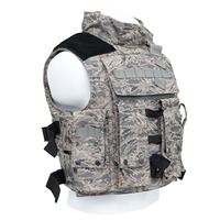 Gilet de protection tactique VANDA Digital Tiger Stripe avec col montant rembourré et système de rangement intégré à 4 poches