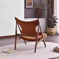 Fauteuil moderne en velours pour salon et chambre à coucher, design créatif et confortable