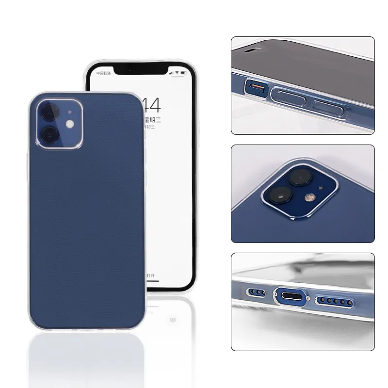 Preço de atacado mais barato Transparente Clear Ultra-Thin Soft TPU Silicone Phone Case para iPhone 11 12 13 14 15 Pro Max