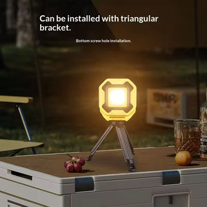 1400 lumens 3 color temperature LED compact <b>rechargeable</b> work light with 6000 mAh 21700 lithium battery - Product Image 4