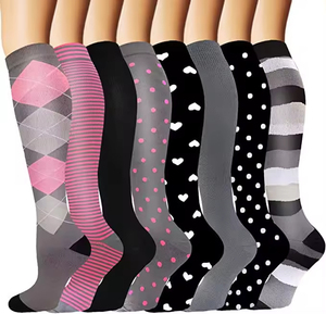 New Style Manufacturer Custom Pattern <b>Compression</b> <b>Socks</b> – Breathable Colorful Fancy Knee High – Wholesale - Product Image 5