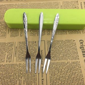 Fourchette à fruits en acier inoxydable, 2 pièces, passe au lave-vaisselle, pour servir gâteaux et gâteaux de lune - Product Image 2