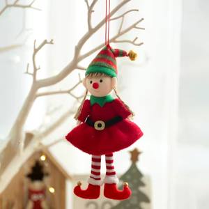 1pcs Poupées en peluche Elfes de Noël Ornements suspendus Décoration d'arbre de Noël Pendentif <span class=keywords><strong>Elfe</strong></span> Fille Garçon Mignon Cadeaux pour enfants Nouvel An <span class=keywords><strong>Noel</strong></span> - Product Image 5