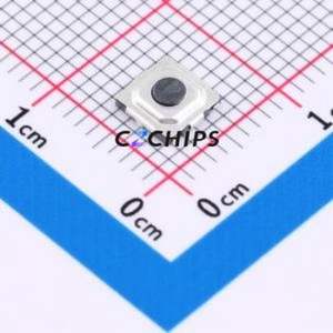 GT-TC087A-H015-L10 Tactile Switch SMD-6P,5.2x5.2mm Switch Single Pole Single Throw Round Button 1.6N Vertical Mount - Product Image 1