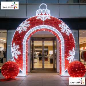 Luces LED de bola, luces LED redondas de Navidad, luces LED de cadena con forma de arco - Product Image 2