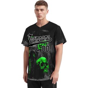 2025 Halloween nombre personalizado número Jersey para hombres bordado Gótico/impresión mujer béisbol ventilador uniforme ropa de béisbol - Product Image 1
