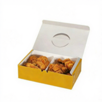 Boîte à poulet frit biodégradable OEM, adaptée aux aliments, recyclable, avec pelliculage mat, impression personnalisée, combo boîte à lunch pour restauration rapide