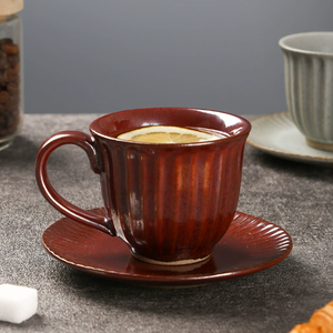 Factory Direct China Modern Japanese Porcelain Eco-Friendly Floral Coffee Tea Cup Saucer <b>Set</b> <b>Microwave</b> Dishwasher Oven Safe - Product Image 3