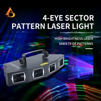 AICPOSE Projecteur Laser RVB pour Spectacles Scéniques, Animation DJ, Discothèque, Laser Cube à Quatre Trous pour Club, Lumières Laser Pleine Couleur