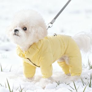 Veste d'hiver en duvet pour petits chiens, Bichon Frise Schnauzer Teddy Bear, vêtements à quatre pattes, manteau chaud rembourré en coton - Product Image 3