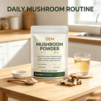 Poudre de champignons OEM 10 en 1 avec Crinière de lion, Reishi, Chaga, Cordyceps et Shiitake, Poids net 12 oz (340 g), Complément alimentaire