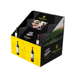 Supermarket Retail Foldable Shelves Vintage Custom Floor <b>Battery</b> Product Display Stand POS Cardboard Carton Promotion Pallet - Product Image 1