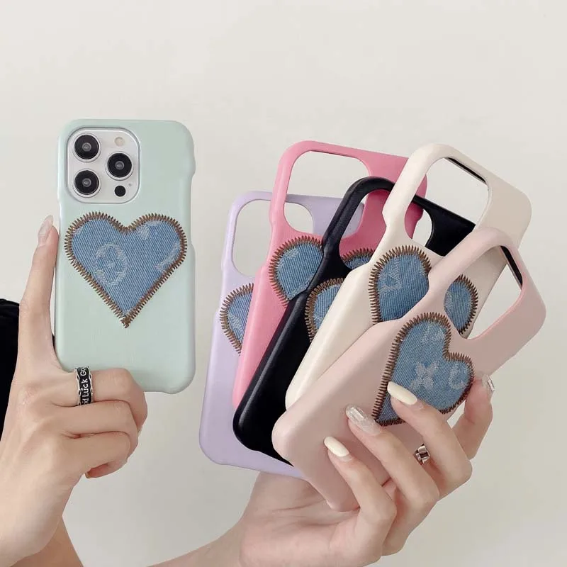 ★関税込★Dirty Black★heart-embellished leather iPhone case ☆関税込☆Dirty Black☆heart-embellished leather iPhone case