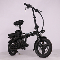 Vélo électrique pliable OEM 14 pouces 48V 400W à cadre en acier, batterie lithium 8Ah, mini vélo de ville pour adulte