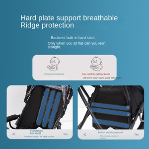 Poussette bébé pliable haut de gamme, légère, portable, toutes saisons, avec dossier rigide <span class=keywords><strong>anti</strong></span>-choc et <span class=keywords><strong>anti</strong></span>-cyphose, adaptée aux voyages en avion - Product Image 5