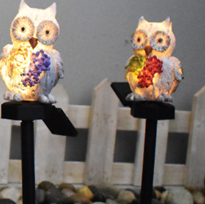 Lampes <span class=keywords><strong>de</strong></span> jardin solaires, décoratives en résine, créatives, animaux, succulentes, hibou, villa <span class=keywords><strong>de</strong></span> jardin, <span class=keywords><strong>paysage</strong></span>, lumières nocturnes - Product Image 6