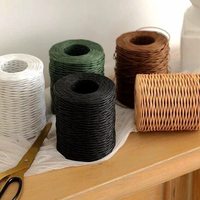 Fil de chanvre écologique enroulé dans du papier pour l'artisanat floral, le jardinage, la mise en forme de bouquets et la fixation – Emballage en rouleau