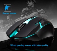 Mouse Gaming PC Optik USB Kualitas Tinggi Harga Terjangkau Sampel Gratis Garansi 1 Tahun 4 Tombol OEM ODM RGB Backlit 800 DPI