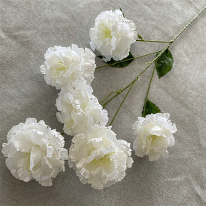 Flores decorativas 6 cabezas de flores artificiales <span class=keywords><strong>Edelweiss</strong></span> Real Touch <span class=keywords><strong>Edelweiss</strong></span> para arreglos florales adornos para el hogar - Product Image 1