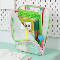 Sac de rangement portable en EVA coloré à 3 couches avec grande ouverture, idéal pour le tutorat et l'organisation de fournitures scolaires, design personnalisé