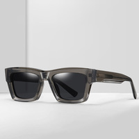 Lunettes de soleil classiques pour hommes 2025, monture en écaille de tortue, verres polarisés, logo métallique 3D, lunettes de soleil en acétate carrées
