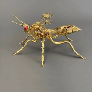 Modelo de Avispa Mecánica Steampunk, Kit de Ensamblaje de Rompecabezas 3D de PVC, Figura de Insecto Dorado, Coleccionable, Decoración Unisex para el Hogar, Oficina o Escritorio, Regalo - Product Image 3