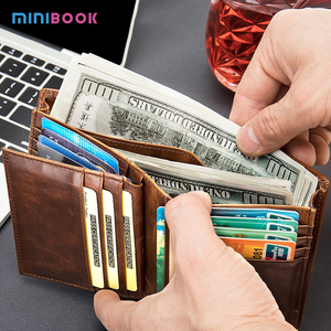 Minibook-tarjetero multifunción <span class=keywords><strong>de</strong></span> cuero genuino, Cartera <span class=keywords><strong>de</strong></span> dibujo personalizado creativa, venta directa <span class=keywords><strong>de</strong></span> fábrica - Product Image 3