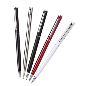 Fabrika toptan yüksek kaliteli reklam kalem Metal büküm promosyon imza ince Logo ile tükenmez kalemler en çok satan Metal kalem - Product Image 1