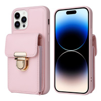 PU cuir portefeuille porte-cartes étui de téléphone pour Iphone 15 13 14 12 11 PRO MAX couverture avec sangle lanière téléphone sac Usine en gros