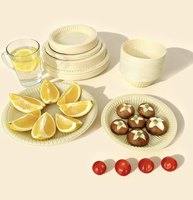 Assiette ronde jetable de 9 pouces et 10 pouces, de qualité alimentaire, résistante, écologique, pour anniversaire, mariage, fête, pique-nique, collation, bol en amidon de maïs