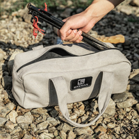Sac de rangement pour piquets de tente de camping en plein air personnalisé OEM, toile PVC hydrofuge double couche 35x13x12cm, accessoires de randonnée