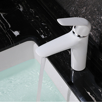 Robinet de lavabo moderne à poignée unique avec cartouche céramique, fonction de dosage, construction en plastique ABS