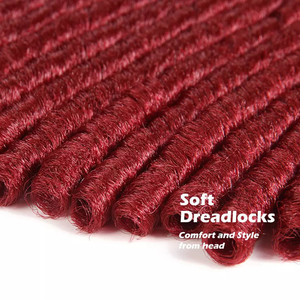 14 pouces 30 brins transfrontalier chaud Dreadlock doux <span class=keywords><strong>Dread</strong></span> Locs cheveux synthétiques tresses africaines creux bouclés Dreadlocks perruques cheveux - Product Image 5