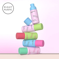 Bouteille en PE de forme ronde et épaisse RiGHT PLASTIC REO 60/100/150/200ml, flacon pulvérisateur pour parfum, flacon pour tonique visage, flacon pompe moussante
