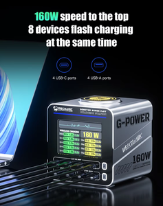 Sạc nhanh để bàn MECHANIC G-POWER 160W GAN cho điện thoại di động, màn hình hiển thị, sạc nhanh từ tính 15W - Product Image 3