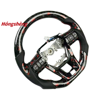 Volant personnalisé JDM Sports Style Racing Design en fibre de carbone forgée en rouge pour les modèles Toyota Hilux