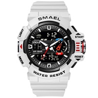Jam Tangan Darurat Olahraga SMAEL 8043 dengan Fungsi Stopwatch, Tahan Air, Layar LED, Alarm, untuk Aktivitas Luar Ruangan