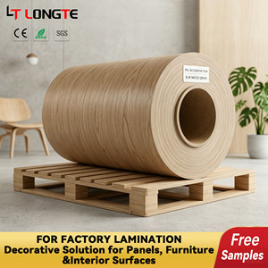 Pellicola Decorativa Flessibile in PVC Effetto Legno, Foglio di Laminazione a Trasferimento Termico <span class=keywords><strong>per</strong></span> Rivestimento Superficiale di Mobili in MDF, Rotolo <span class=keywords><strong>per</strong></span> Pressa a Vuoto - Product Image 1