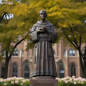 Bronze Cast Stigmates Prédicateur Franciscains Trouvé Italie Patron Saint Loups et <span class=keywords><strong>Colombes</strong></span> Surround Nature Taille St Francis Statue En Laiton - Product Image 5