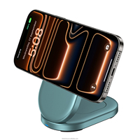Chargeur sans fil magnétique 3-en-1 25W, support de charge rapide pliable avec dissipation thermique pour iPhone, montre et écouteurs
