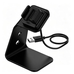 Support de <span class=keywords><strong>charge</strong></span> en alliage d'aluminium pour Fitbit <span class=keywords><strong>Charge</strong></span> 3/4/4SE, support de chargeur USB antidérapant avec câble de 1.5M, Protection sûre - Product Image 1